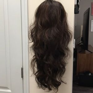Full Cap Wavy Brown Synthetic Lace Wig
